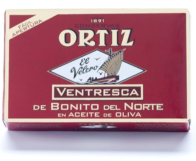 Ortiz Ventresca White Tuna Belly in Olive Oil, Tender Buttery Fillets with Exquisite Flavor