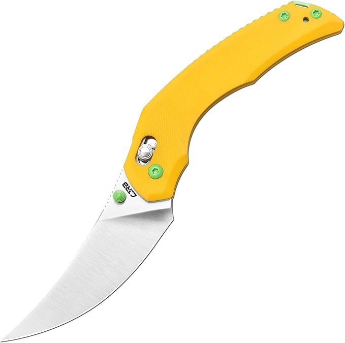 CJRB Nanner Folding Knife, 3.23" AR-RPM9 Steel Blade G10 Handle Pocket Knife for Men Women