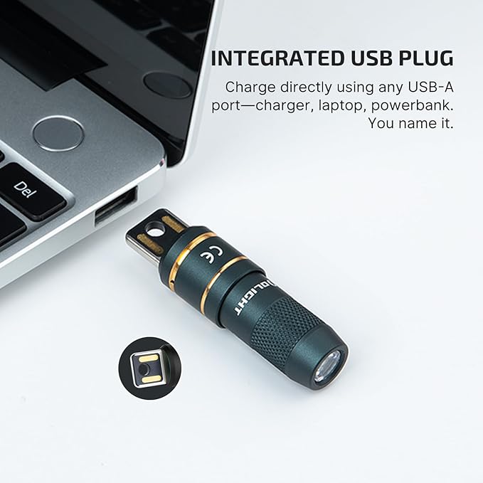 OLIGHT IMINI 2 EDC Rechargeable Keychain Flashlight, 50 Lumens Compact and Portable Mini LED