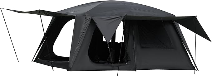 Vidalido 8-10 Person Camping Tent with 3 Door 2 Room Large Family Cabin Tents, Double Layer