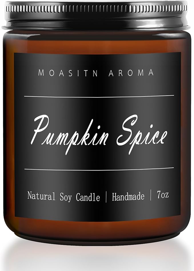 MOASITN Pumpkin Spice Heavenly Scented Candles for Home| Natural Soy Fall Candle| Handmade Long