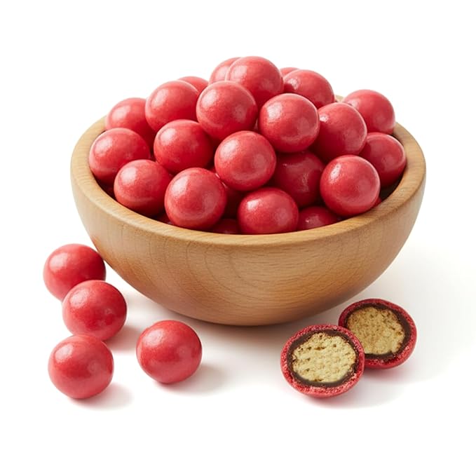 NY Spice Shop Razz ball Raspberry Chocolate Malt Balls - 1 Pound Malted Milk Ball Candy Gifts