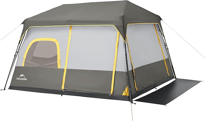 Naturehike Cape 4/6/8 Person Camping Tent, 60S Easy Setup Instant Tent Pop up Tent, Waterproof