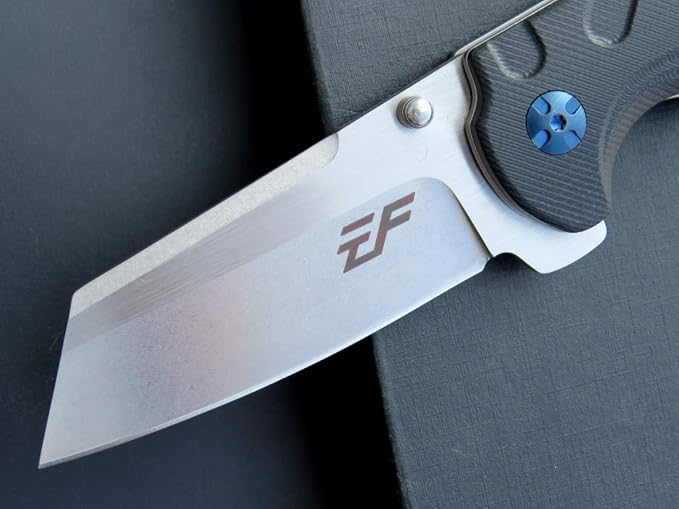 Eafengrow EF932 Pocket Knife G10 Handle D2 Steel Blade Knife with Ball Bearing Safe Open Flipper