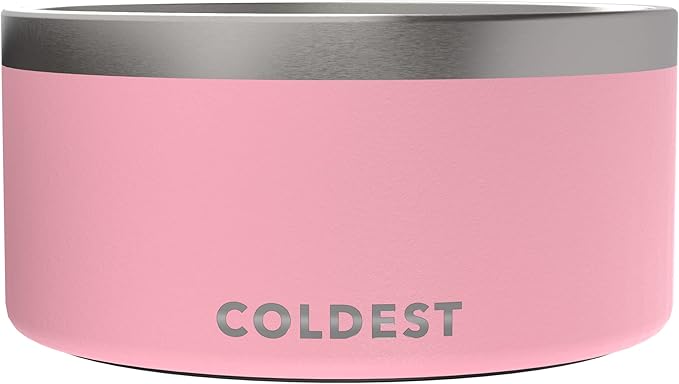 Coldest Dog Bowl - Anti Rust Metal, Non Slip, 3 Layers Insulated Stainless Steel Dog Bowls - Spill