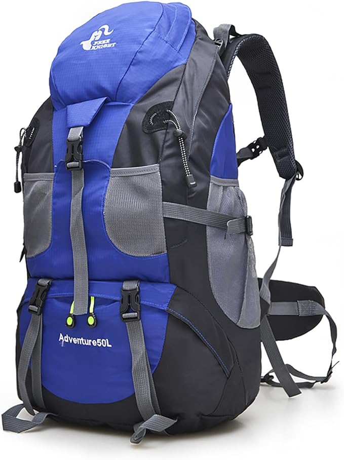 Bseash 50L Hiking Backpack, Water Resistant Lightweight Outdoor Sport Daypack Travel Bag for