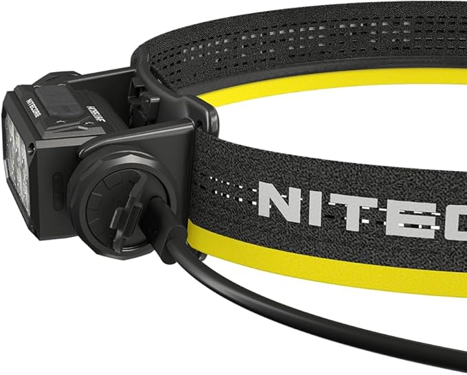 Nitecore HC65 UHE Headlamp, 2000 Lumen Max Heavy Duty Metal, USB-C Rechargeable with White, Red