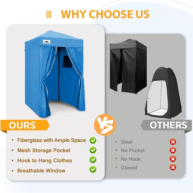 EAGLE PEAK Flex Ultra Compact 4x4 Pop-up Canopy, Sun Shelter, Changing Room, Portable Privacy