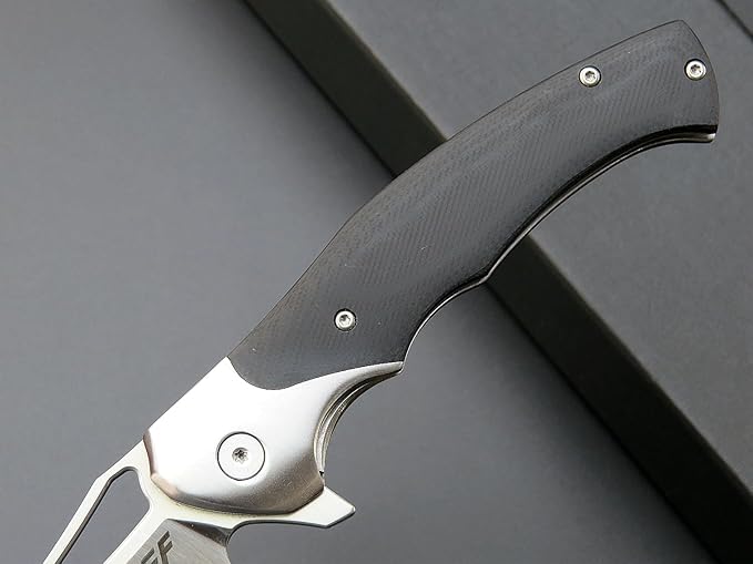 Eafengrow EF7 Folding Knife K110 Steel Blade G10& Stainless Steel Handle EDC Tool Knives for