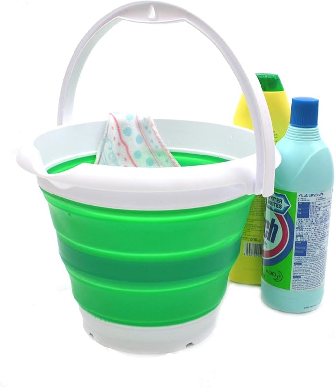 SAMMART 5L / 1.32 Gallon Collapsible Plastic Bucket - Foldable Round Tub - Portable Fishing Water