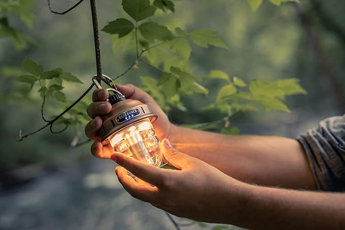 Barebones Beacon Hanging Light ??Copper, Rechargeable LED Camping Lantern with Adjustable