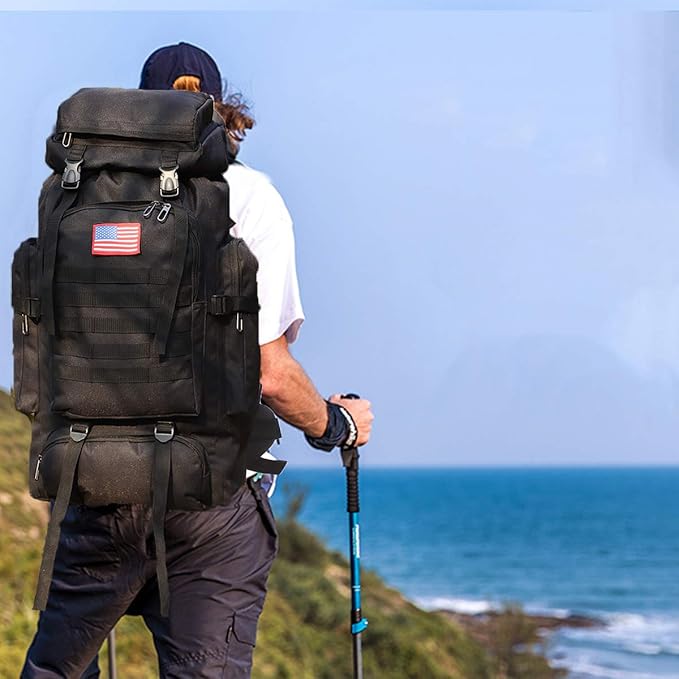 Hiking Backpack for Men 70L/100L Camping Backpack Military Rucksack Molle 3 Days Assault Pack for