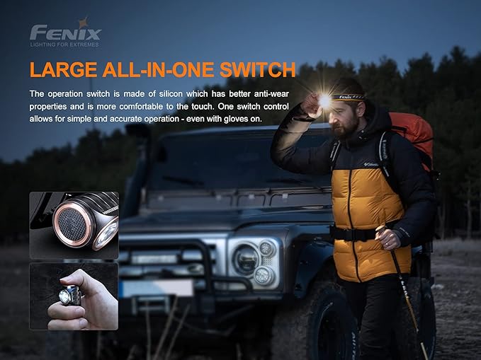 Fenix HM50R V2 700 Lumen Rechargeable White/red LED Multipurpose Headlamp with EdisonBright