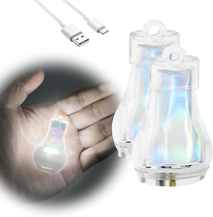 Mini Lantern LED Flashlight, Small Keychain Flashlight Rechargeable USB, Waterproof Pocket Purse