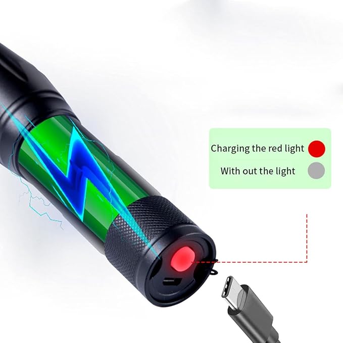 LED Rechargeable Amber Flashlight ，Photography Fill Lightï¼?800K Warm Light for Eye Care, Sleep
