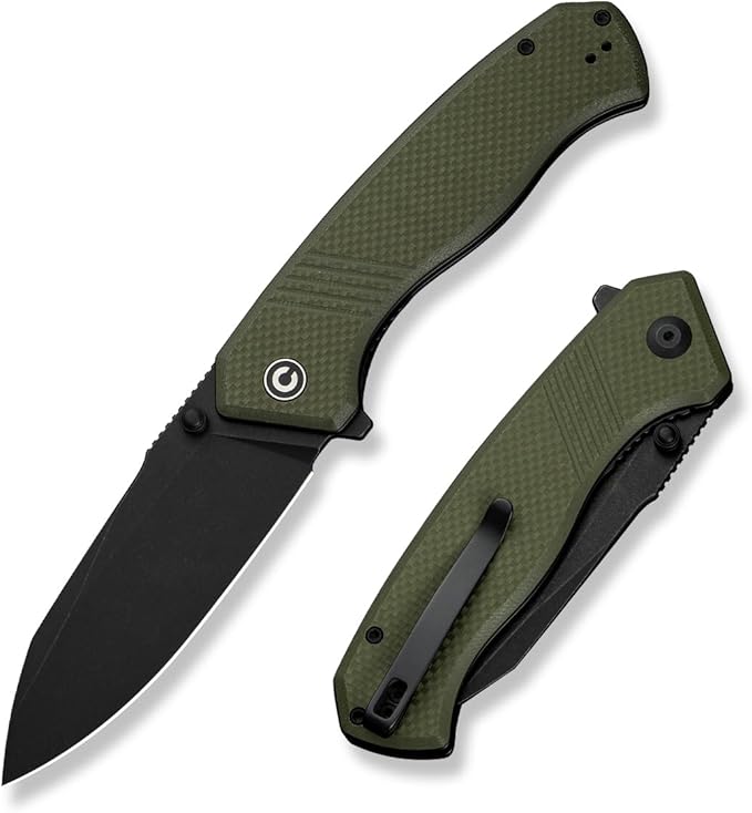 CIVIVI Placoid Pocket Knife for EDC, Folding Knife with 3.67" 14C28N Blade G-10 Handle For Men