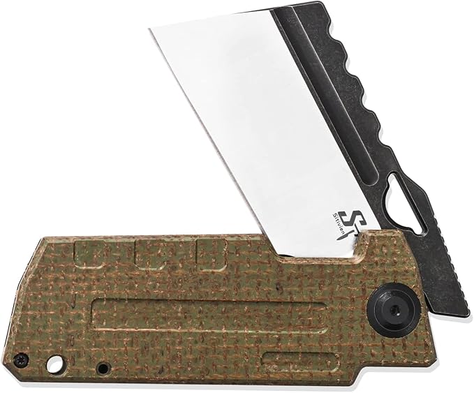 Sitivien ST155 Folding Knife,Sandvik 14C28N Steel Blade,Micarta Handle EDC Tool Knife Pocket Knife