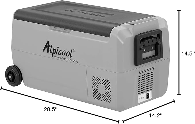 Alpicool T36 Dual Temperature Control 12 Volt Refrigerator 38 Quart Portable Car Fridge Freezer