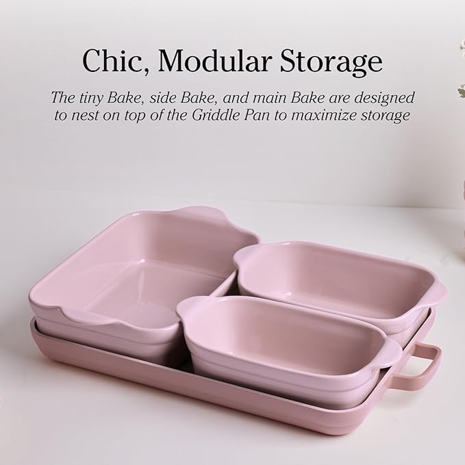 Our Place Bakeware Set | 5-Piece Nonstick, Toxin-Free, Ceramic, Cast Aluminum Set with Oven Pan