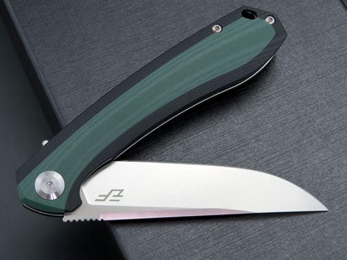 Eafengrow EF947 EDC D2 Folding Knife, G10 Handle Ball Bearing Folder with Locking Liner EDC Flipper