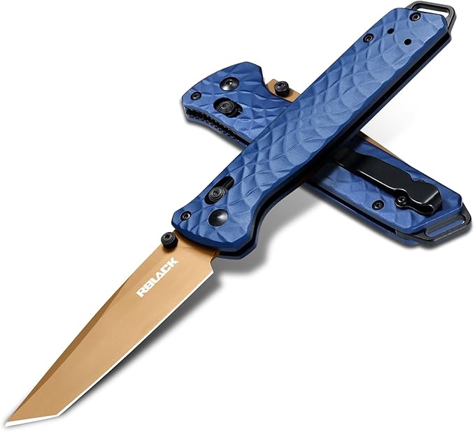 RBLACK Folding Knife with 3.39'' 154CM Steel Tanto Blade, Pocket Knife for Men Women Gifts, Axis