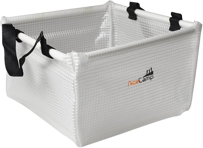 AceCamp Multifunctional Collapsible Water Basin, Folding Tub, Portable Bin, Lightweight Foldable
