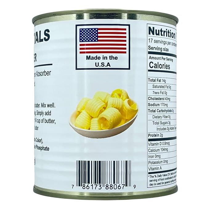 Creamery Canned Butter, Real Butter 100% pure no artificial colors or flavors-Great For Hurricane