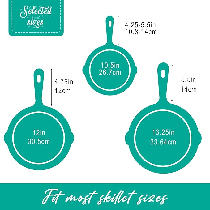 Joyhalo Joyhalo Cast Iron Skillet Handle Cover, 6 Pack Pot Handle Covers Heat Resistant, Cast Iron