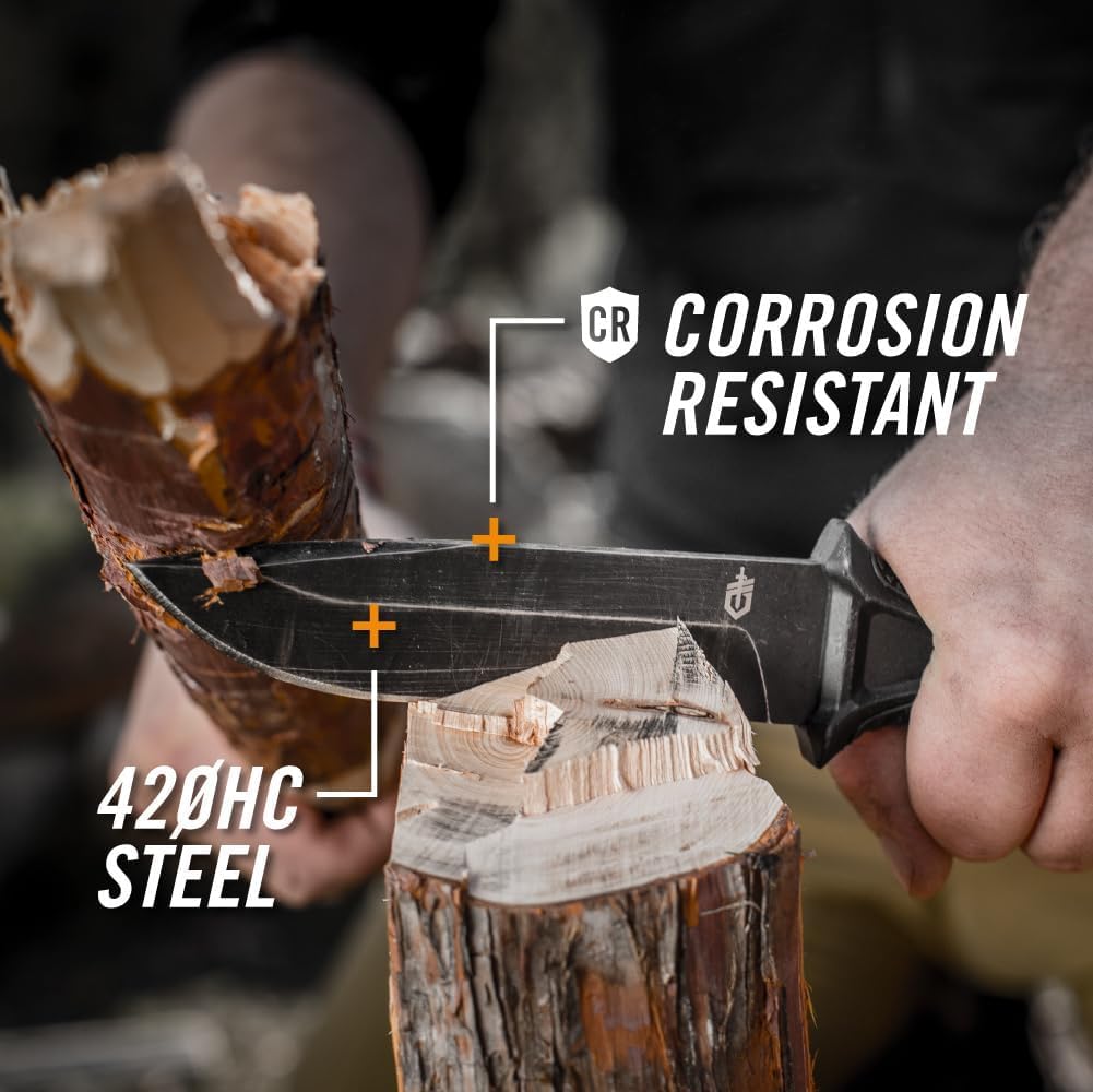 Gerber Gear StrongArm Fixed Blade Knife - Tactical Survival Knife for Camping & Hunting - Made in