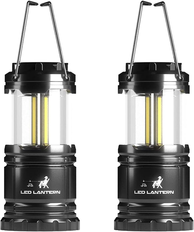 MalloMe LED Camping Lantern Flashlights 2 Pack & 4 Pack - Super Bright - 350 Lumen Portable Outdoor