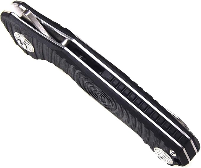 Harnds Time Folding Knife with Sandvik 14C28N Steel Blade Pocket Knife with G10 Handle Camping
