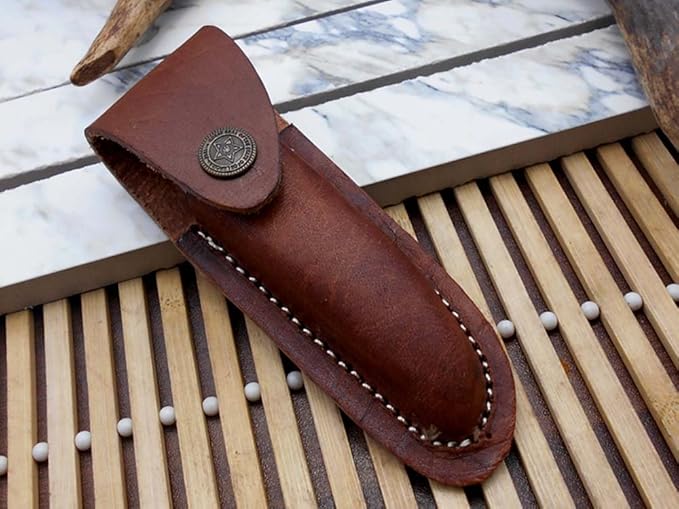 Laguiole Folding Damascus Steel Knife, 8.6" Long with 4.1" Hand Forged Custom Twist patren Blade.