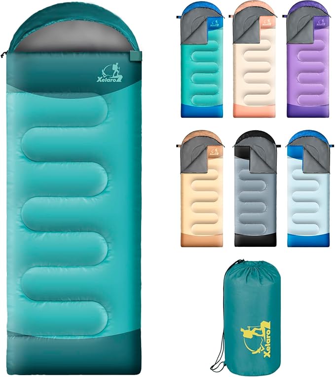 Sleeping Bags for Adults Kids - 3 Season Cold&Warm Weather Waterproof Camping Sleeping Bags
