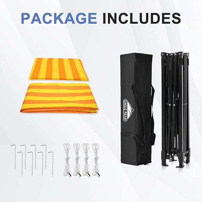 EAGLE PEAK Flex Ultra Compact 5x5 Pop-up Canopy, Sun Shelter, Changing Room, Portable Privacy Tent