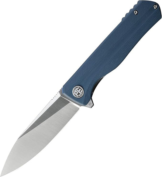 Petrified fish G10 handle D2 steel blade 2CR13 liner ball bearing flipper folding knife camping