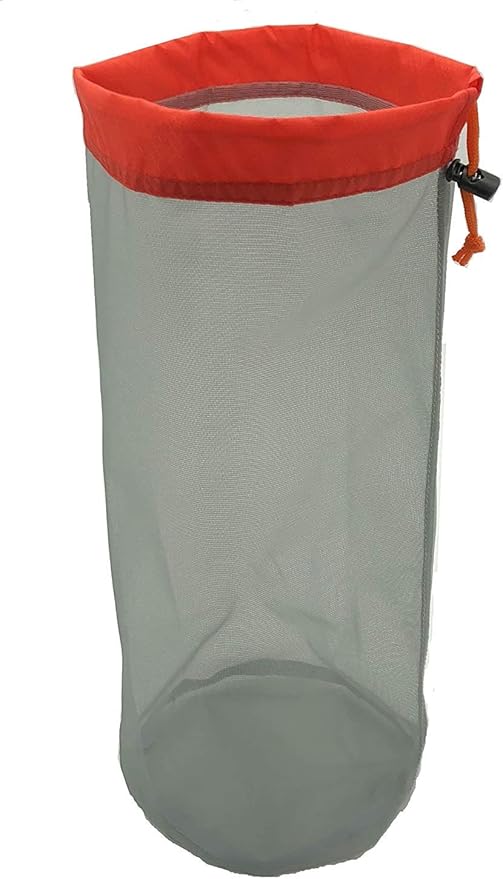 Alemon Small to XXlarge 5 Pcs Drawstring Mesh Stuff Sack, Ditty Bags Storage Pouch Bags Sleeping