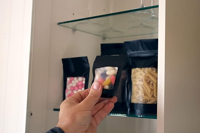 HANSER | Smell Proof Odorless Mylar Resealable Foil Pouch Bags with clear Window | Stand up bottom