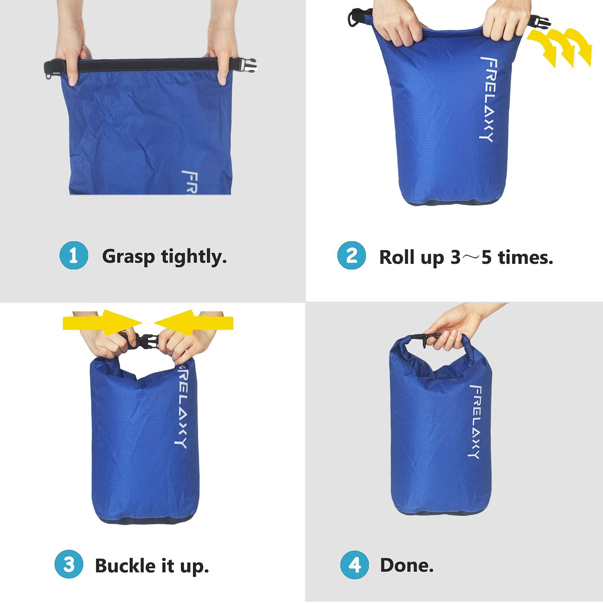 Frelaxy Dry Bag 5 Pack, Ultralight Waterproof Dry Sack for Outdoor Use