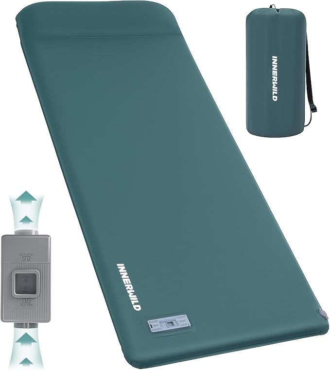 Sleeping Pad for Camping, 3.15" Ultra-Thick Self Inflating Sleeping Mat with Electric Pump&Pillow