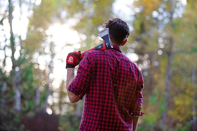 INTERTOOL Hatchet for Chopping Wood and kindling - Small Hand Axe for Camping Firewood - 15”