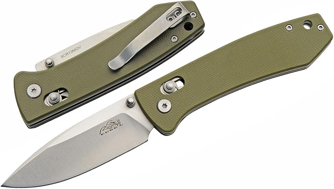 Rite Edge Premium Folding Pocket Knife - 4.25" Stainless Steel Blade, G10 Handle, Belt Clip