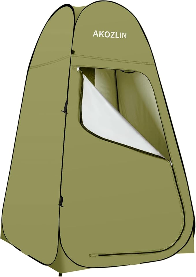 AKOZLIN Portable Pop Up Shower Tent Instant Privacy Dressing Changing Tent Outdoor Shower Room Camp