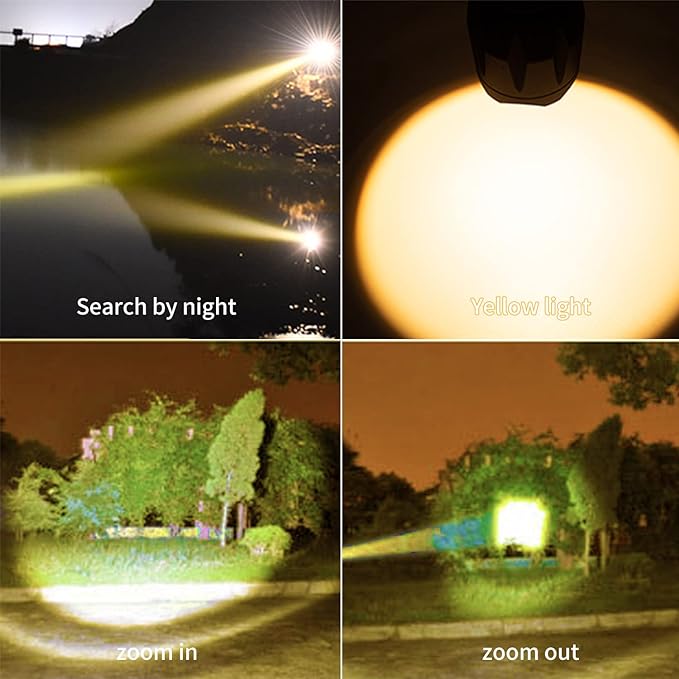 LED Rechargeable Amber Flashlight ，Photography Fill Lightï¼?800K Warm Light for Eye Care, Sleep