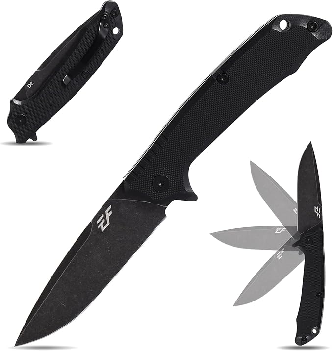 Eafengrow EF223 Folding Knife D2 Blade with G10 Handle Multi Pocket Knife Survival Outdoor Camping