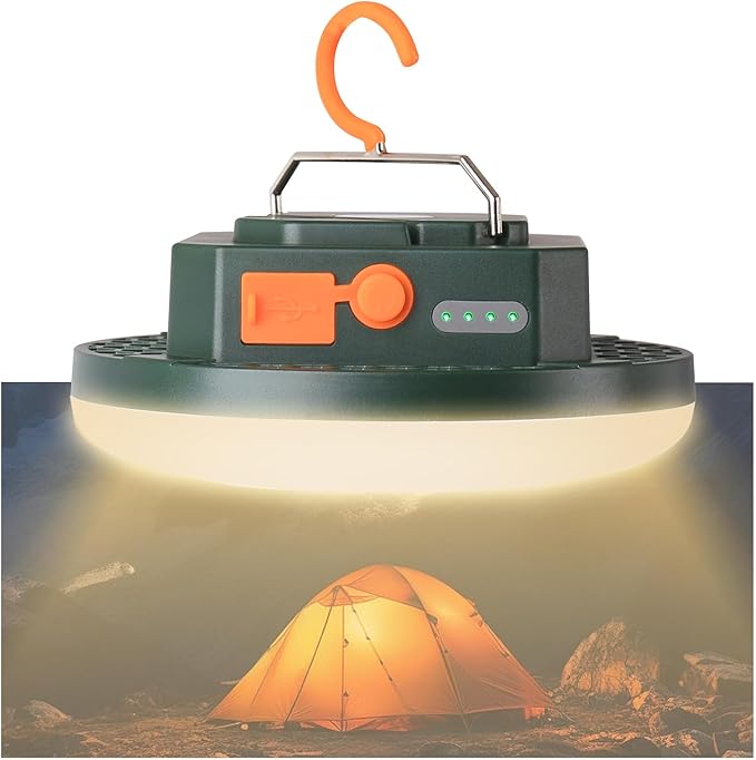 Camping Lantern 10500mAh Rechargeable Battery, 32W Ultra Bright LED Hanging Light with 3 Modes