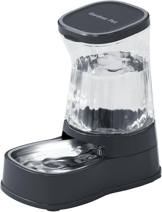 Gardner Pet Automatic Dog Water Dispenser Gravity Stainless Steel Water Waterer Feeder, 100%
