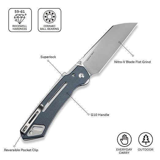 CIVIVI Buster FG Large Pocket Knife for EDC, Superlock Folding Knife for Men Women with 4.2"