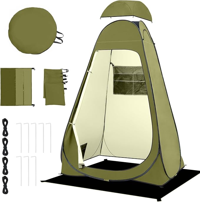 BRIAN & DANY Pop Up Shower Tent, Portable Privacy Camping Changing Tent, Camp Toilet Bathroom Pod