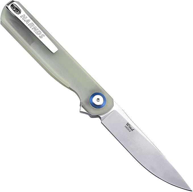 Wind Pocket Knife Flipper Sandvik Steel G10 Handle Folding Knife Ball Bearing with 2-Position Clip