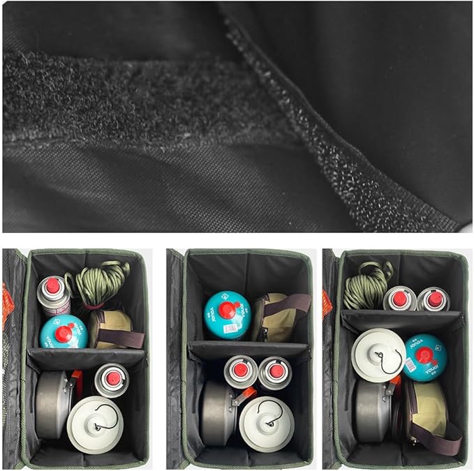 18L Camping Storage Bag, Multifunctional Waterproof Picnic Basket, Tent Stakes Organizer,With